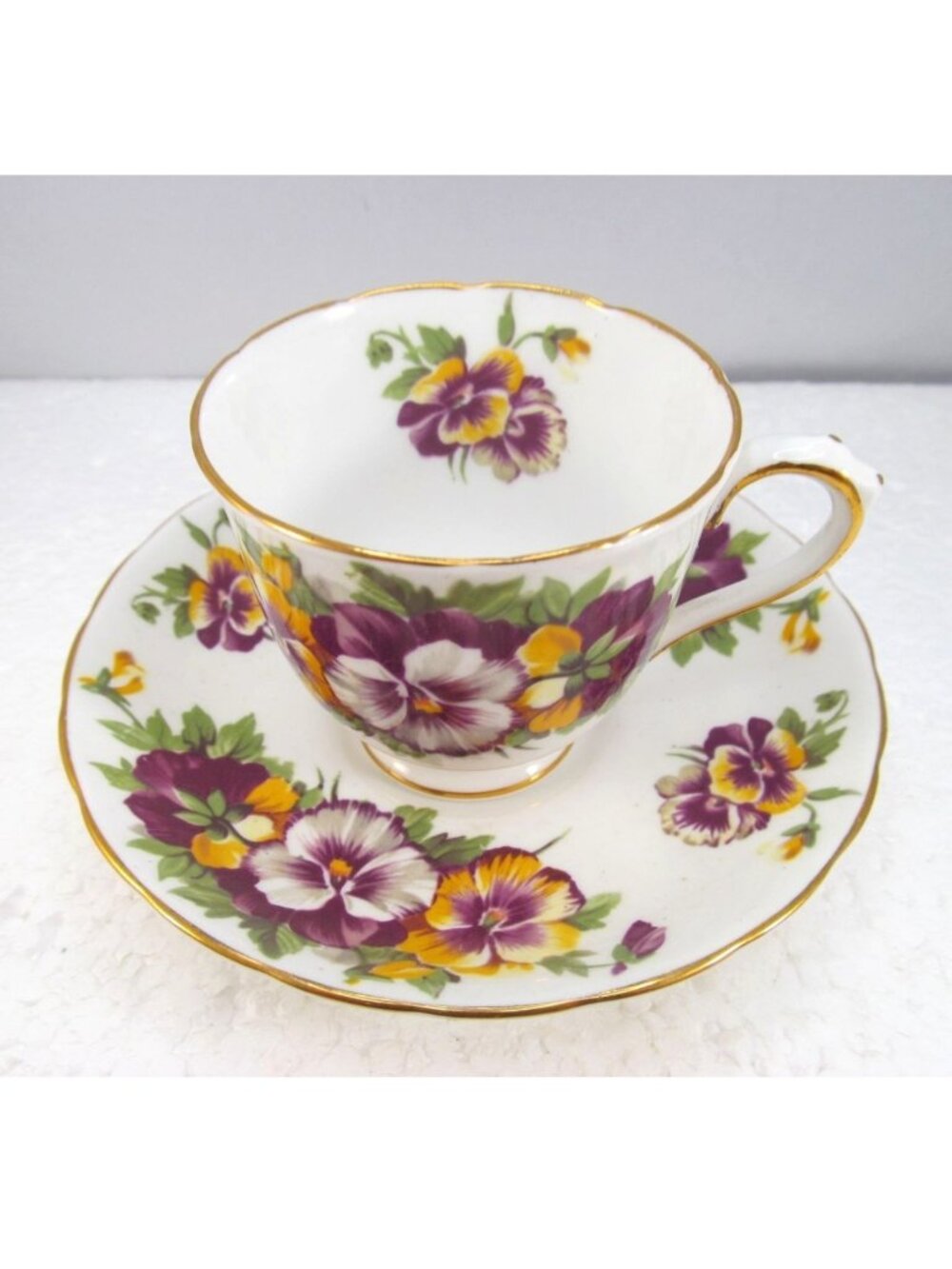 Vtg Tuscan Fine English Bone China Floral Demitasse Cup Saucer Set England C9649